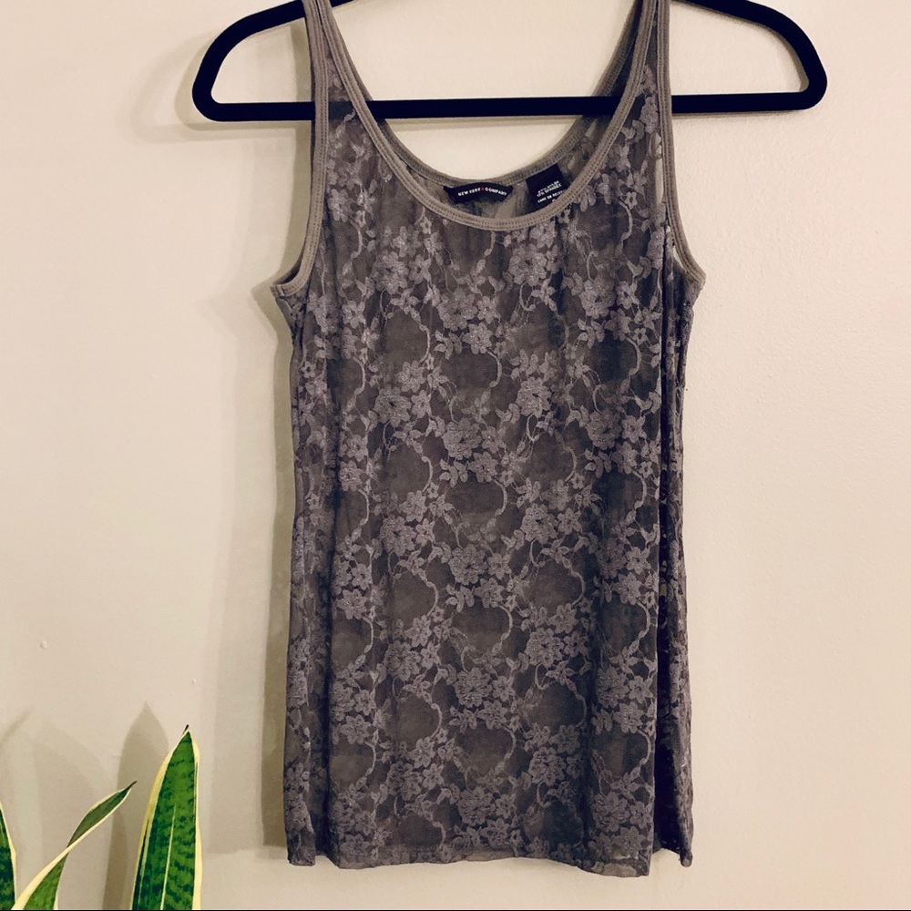 Or 2/$10. Sheer lace tank top size Small